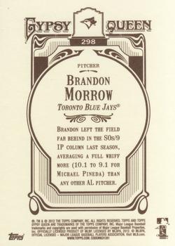 2012 Topps Gypsy Queen #298 Brandon Morrow Back