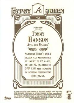 2012 Topps Gypsy Queen #42 Tommy Hanson Back