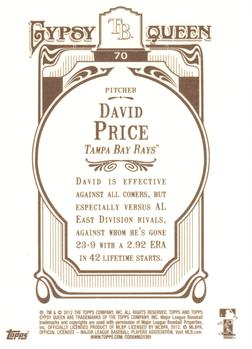 2012 Topps Gypsy Queen #70 David Price Back
