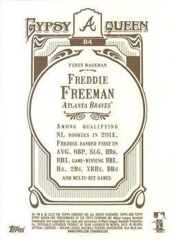 2012 Topps Gypsy Queen #84 Freddie Freeman Back
