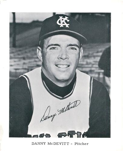 1962 Kansas City Athletics 4x5 Photos #NNO Danny McDevitt Front