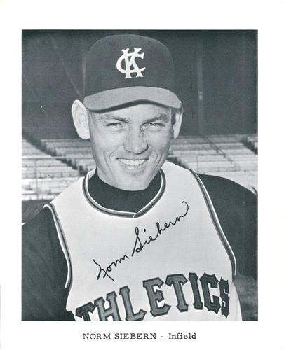 1962 Kansas City Athletics 4x5 Photos #NNO Norm Siebern Front