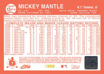 2006 Topps eTopps Mickey Mantle #13 Mickey Mantle 1964 Back