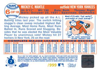 2006 Topps eTopps Mickey Mantle #6 Mickey Mantle 1957 Back