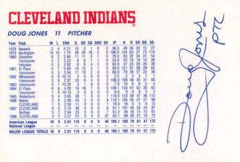 1989 Cleveland Indians The Tribe #15 Doug Jones Back