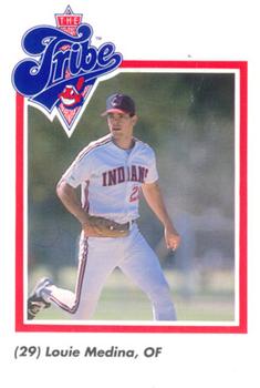 1989 Cleveland Indians The Tribe #19 Luis Medina Front