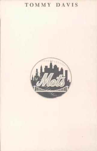 1967 B&E Color Advertising New York Mets Postcards #NNO Tommy Davis Back