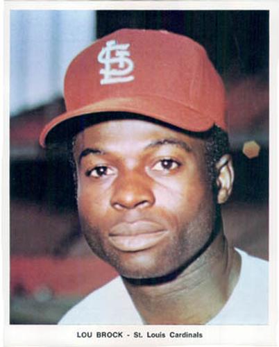 1972 St. Louis Cardinals Color Picture Pack A #NNO Lou Brock Front