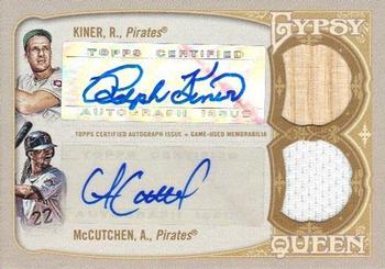 2012 Topps Gypsy Queen - Dual Relic Autographs #GQDAR-KM Ralph Kiner / Andrew McCutchen Front