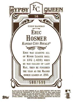 2012 Topps Gypsy Queen - Framed Blue #16 Eric Hosmer  Back