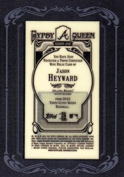 2012 Topps Gypsy Queen - Framed Mini Relics #GQMR-JHE Jason Heyward  Back