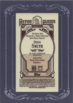 2012 Topps Gypsy Queen - Framed Mini Relics #GQMR-OS Ozzie Smith  Back