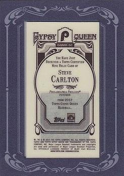 2012 Topps Gypsy Queen - Framed Mini Relics #GQMR-SC Steve Carlton  Back