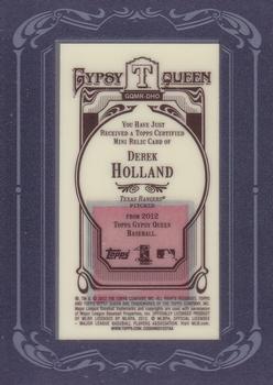 2012 Topps Gypsy Queen - Framed Mini Relics #GQMR-DHO Derek Holland  Back