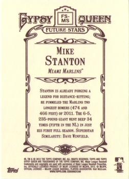 2012 Topps Gypsy Queen - Future Stars #FS-MS Mike Stanton  Back