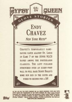 2012 Topps Gypsy Queen - Glove Stories #GS-DV Endy Chavez  Back