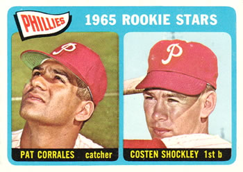 1965 Topps #107 Phillies 1965 Rookie Stars (Pat Corrales / Costen Shockley) Front