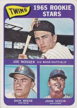 1965 Topps #597 Twins 1965 Rookie Stars (Joe Nossek / Dick Reese / John Sevcik) Front