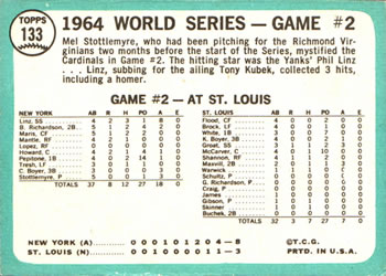 1965 Topps #133 World Series Game #2 - Stottlemyre Wins Back