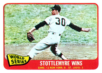 1965 Topps #133 World Series Game #2 - Stottlemyre Wins Front