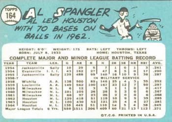 1965 Topps #164 Al Spangler Back