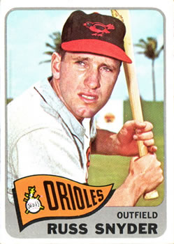 1965 Topps #204 Russ Snyder Front