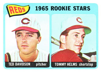 1965 Topps #243 Reds 1965 Rookie Stars (Ted Davidson / Tommy Helms) Front