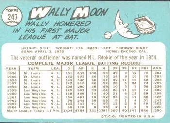1965 Topps #247 Wally Moon Back