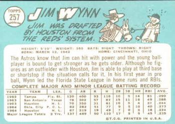 1965 Topps #257 Jim Wynn Back