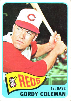 1965 Topps #289 Gordy Coleman Front