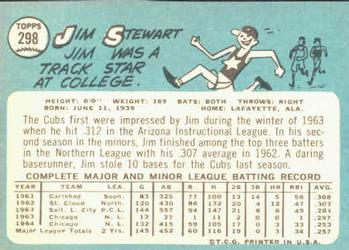 1965 Topps #298 Jimmy Stewart Back