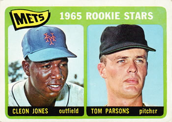1965 Topps #308 Mets 1965 Rookie Stars (Cleon Jones / Tom Parsons) Front
