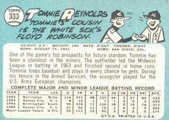 1965 Topps #333 Tommie Reynolds Back