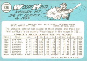 1965 Topps #336 Woodie Held Back