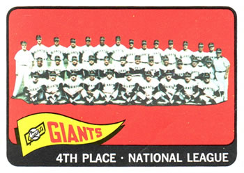 1965 Topps #379 San Francisco Giants Front