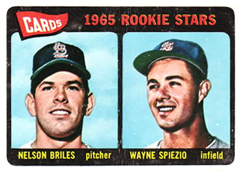 1965 Topps #431 Cards 1965 Rookie Stars (Nelson Briles / Wayne Spiezio) Front
