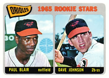 1965 Topps #473 Orioles 1965 Rookie Stars (Paul Blair / Dave Johnson) Front