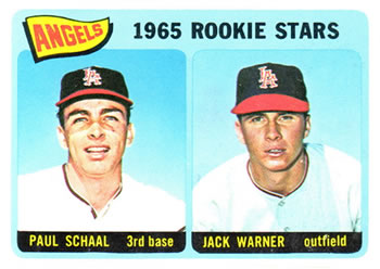 1965 Topps #517 Angels 1965 Rookie Stars (Paul Schaal / Jack Warner) Front