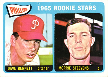 1965 Topps #521 Phillies 1965 Rookie Stars (Dave Bennett / Morrie Steevens) Front