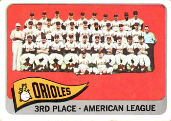 1965 Topps #572 Baltimore Orioles Front