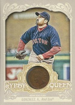 2012 Topps Gypsy Queen - Indian Head Penny #IHP-AG Adrian Gonzalez  Front