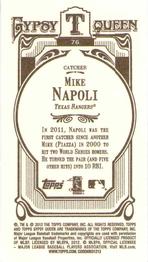 2012 Topps Gypsy Queen - Mini #76b Mike Napoli Back