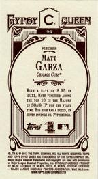 2012 Topps Gypsy Queen - Mini #94 Matt Garza  Back