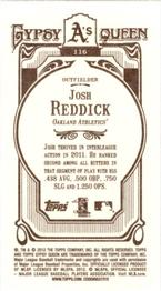 2012 Topps Gypsy Queen - Mini #116 Josh Reddick  Back