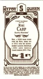 2012 Topps Gypsy Queen - Mini #299 Mike Carp  Back