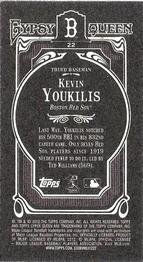 2012 Topps Gypsy Queen - Mini Black #22 Kevin Youkilis  Back