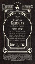 2012 Topps Gypsy Queen - Mini Black #135 Clayton Kershaw  Back