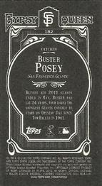 2012 Topps Gypsy Queen - Mini Black #182 Buster Posey  Back