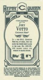2012 Topps Gypsy Queen - Mini Green #220 Joey Votto  Back