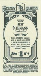 2012 Topps Gypsy Queen - Mini Green #279 Jeff Niemann  Back